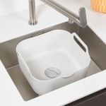 ReBorn - Recycled Washing Up Bowl - Kitchen Dish Wash & Drain - Large Carry Handles - Integrated Plug - Useful Pour Spout - 9 Litres Capacity - Made
